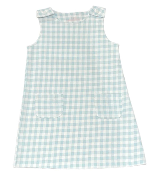 SAVANNAH SCALLOPED JUMPER BLUE GINGHAM