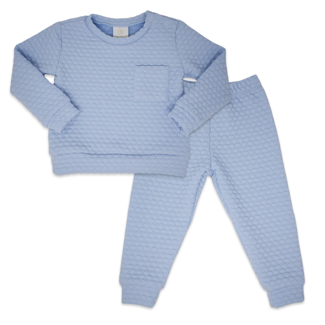 QUILTED SWEATSUIT BLUE