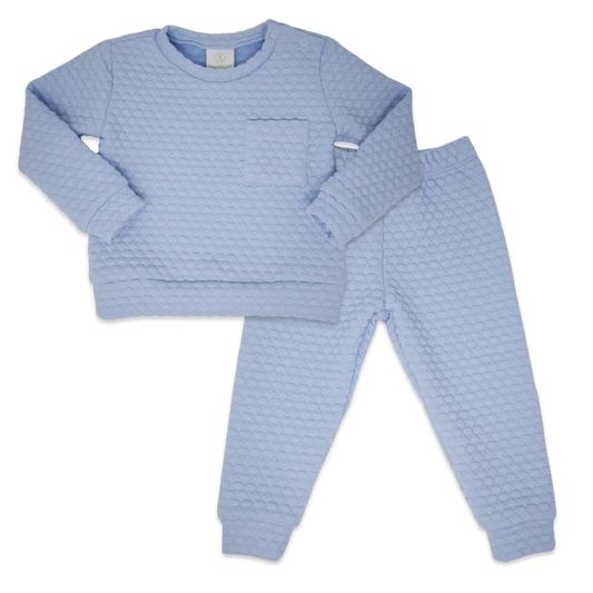 QUILTED SWEATSUIT BLUE