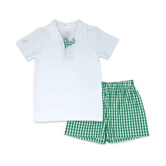 PARKER SHORT SET AUGUSTA GREEN CHECK