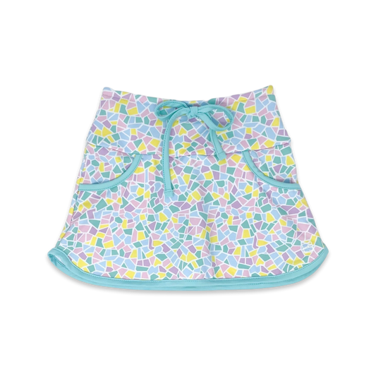 TIFFANY SKORT MOSAIC TURQ