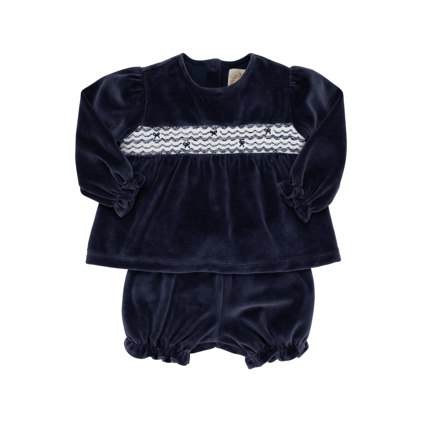 SMOCKED BON AIR BLOOMER SET VELOUR