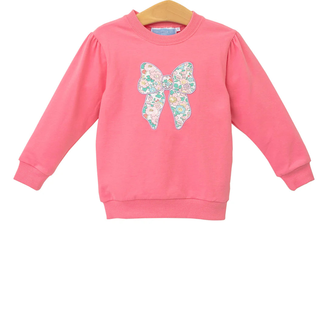 FRENCH TERRY PULLOVER BOW