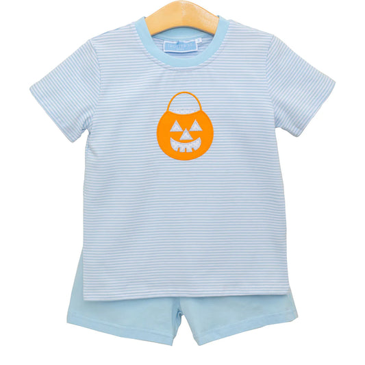 BOY JACK-O-LANTERN SHORT SET
