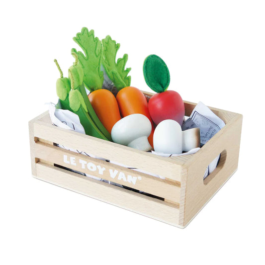 HARVEST VEGGIES WOODEN CRATE