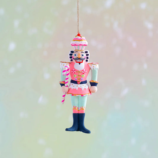GOLD COLONEL CUPCAKE ORNAMENT 6.75"