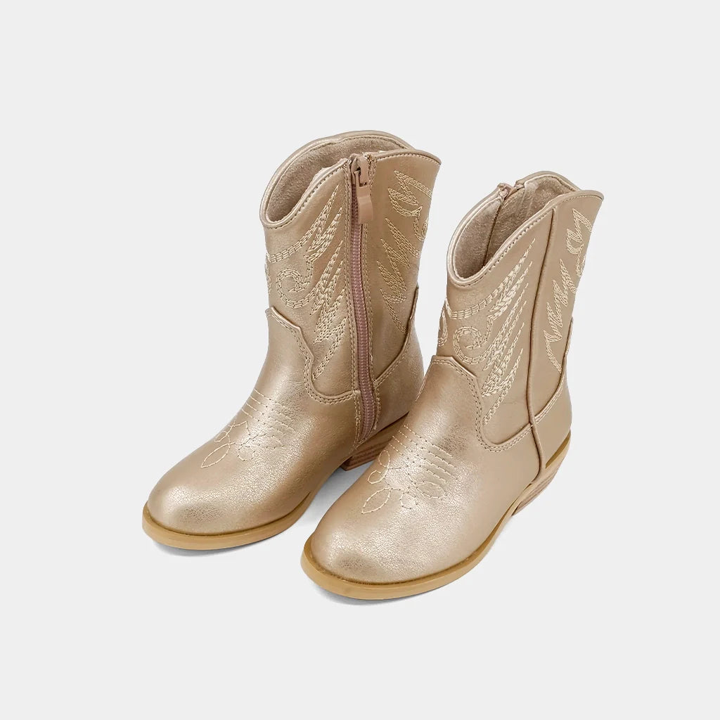 ZAHARA TODDLER GOLD BOOT