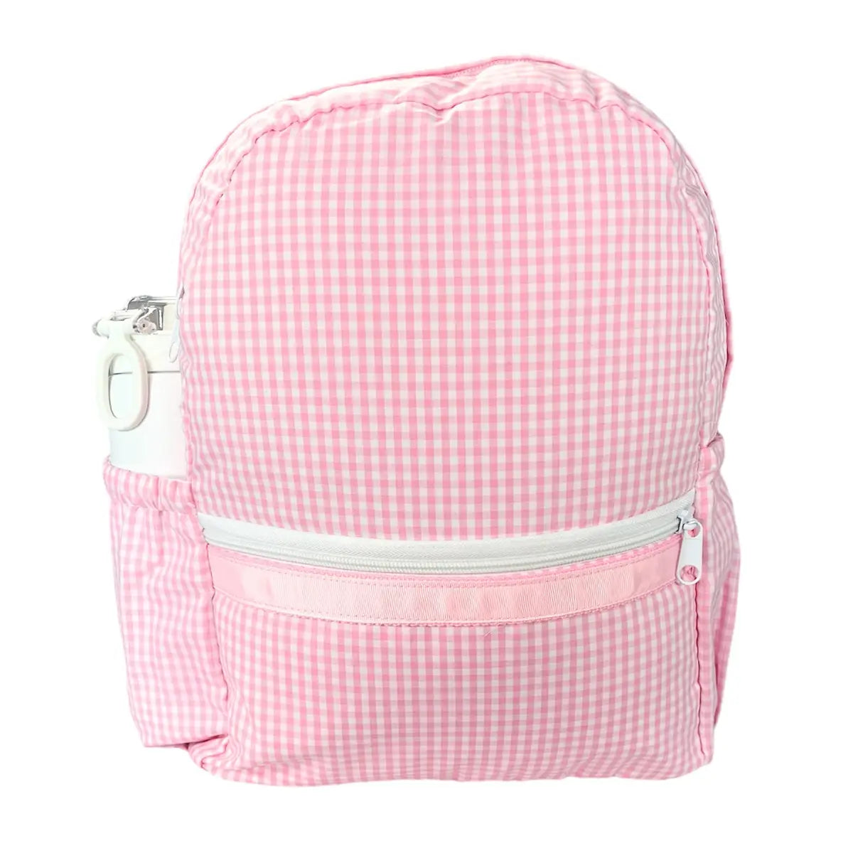 PINK GINGHAM MED BACKPACK W/POCKET