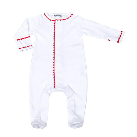 HOLIDAY RED TRIM JOY FOOTIE