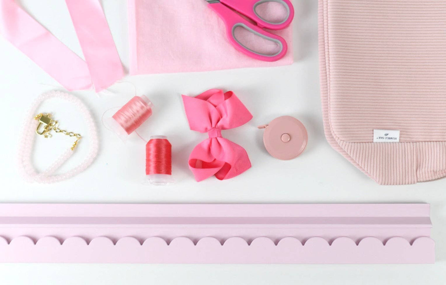 Ballet Pink Scalloped Wooden Mahjong Racks