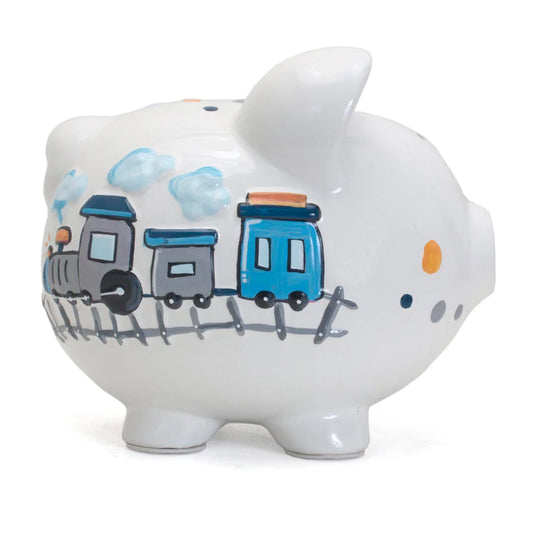 CHOO CHOO TRANSPORTATION PIGGY BANK