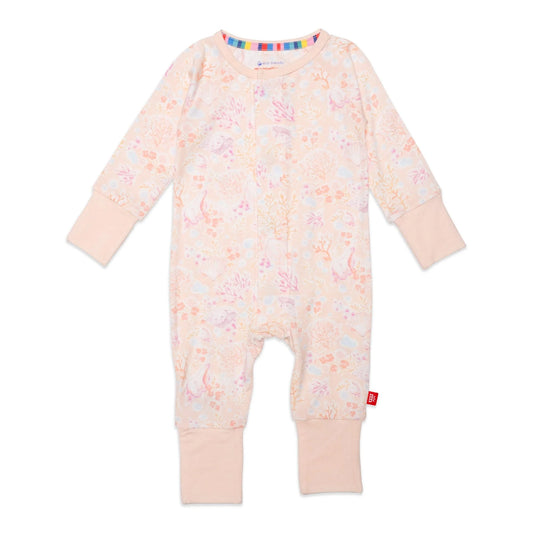 FLORAL COVERALL CORAL