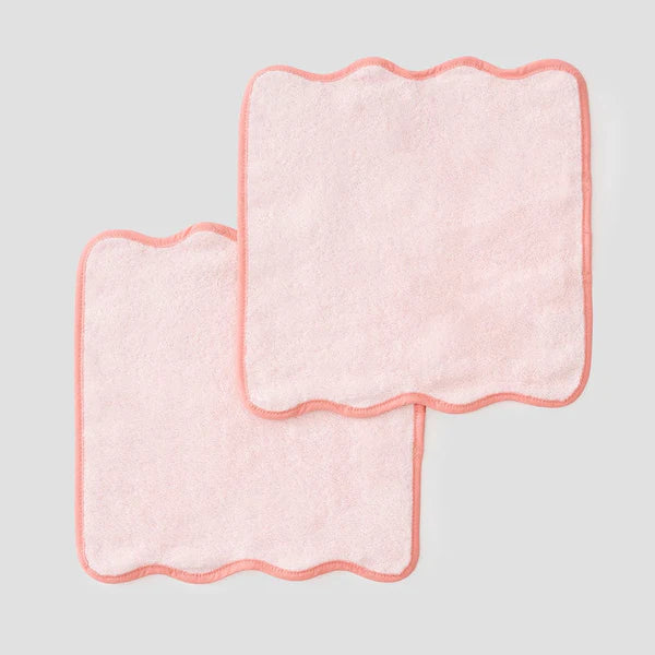 SCALLOP WASHCLOTH PAIR