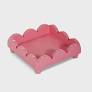 6" BUBBLEGUM SCALLOPED NAPKIN HOLDER