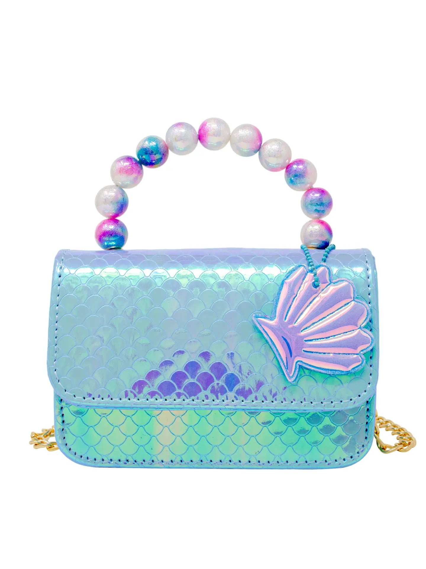 MERMAID TAIL HANDBAG BLUE