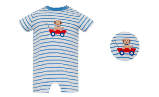 DOG RIDE STRIPE ROMPER