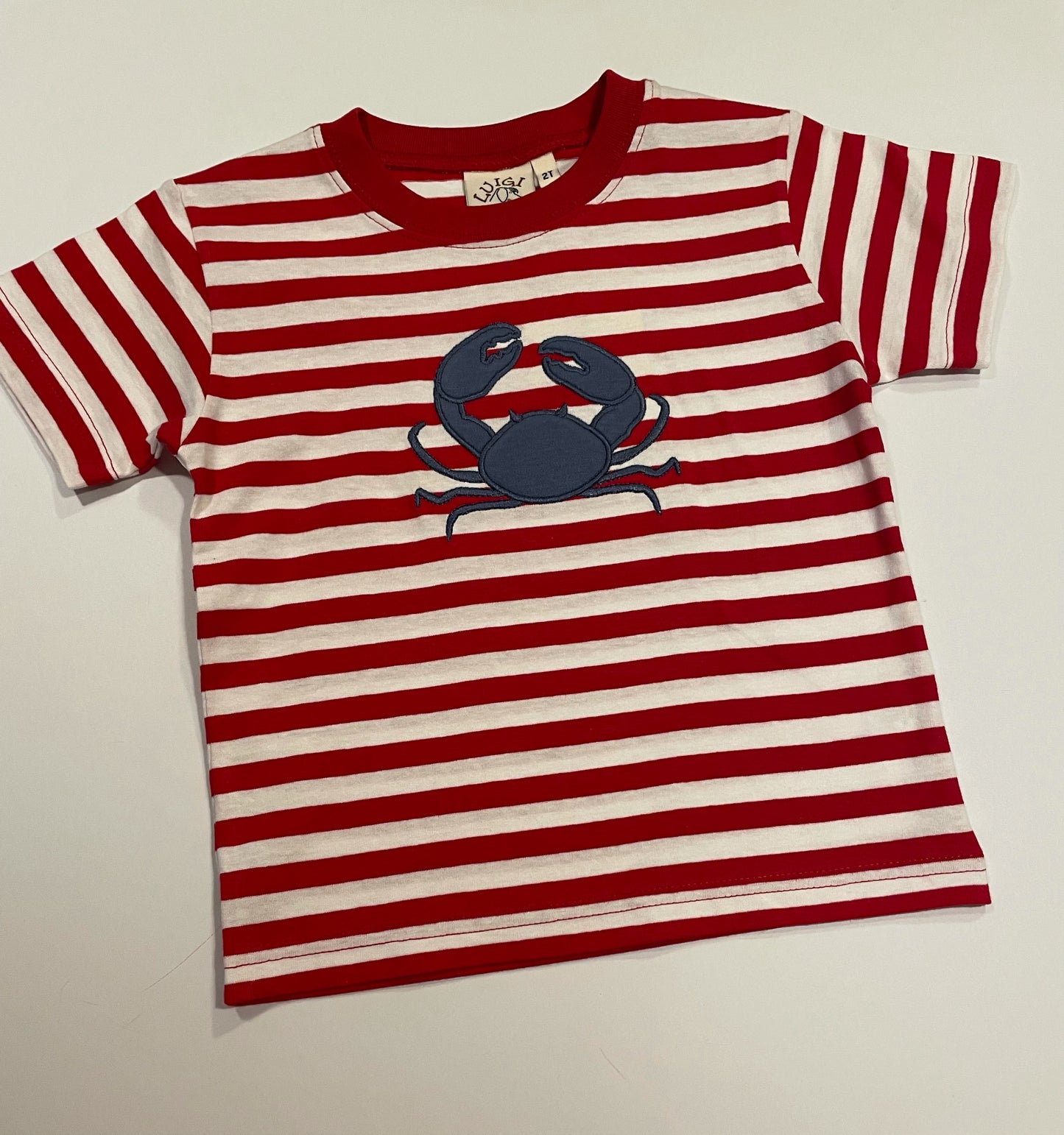 CRAB TSHIRT RED STRIPE