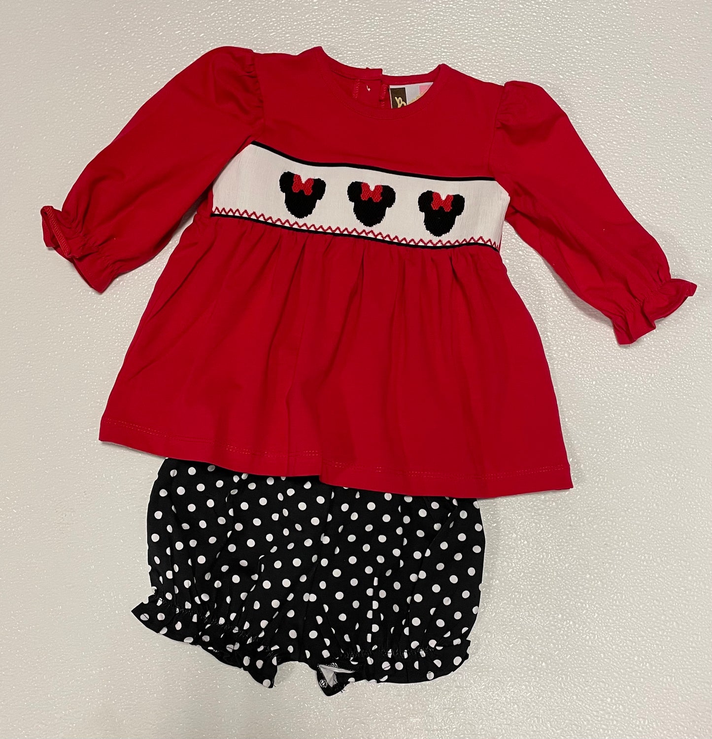 MOUSE EARS SMOCK BLOOMER SET