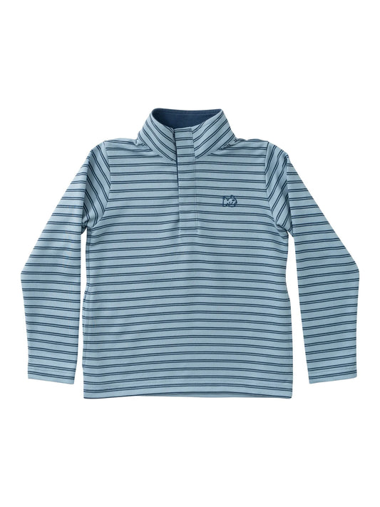SPORTY SNAP PULLOVER ASHLEY BLUE STRIPE