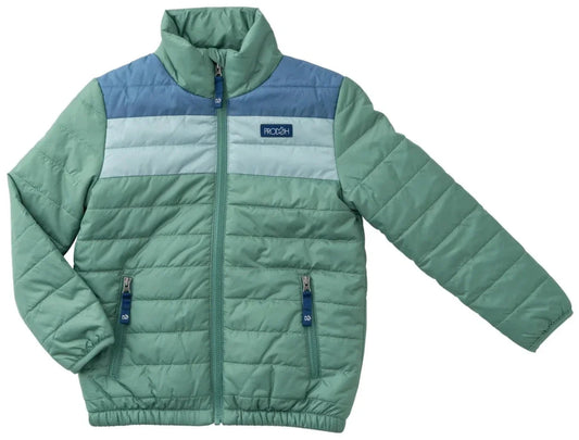 PUFFER JACKET FROSTY SPRUCE COLORBLOCK