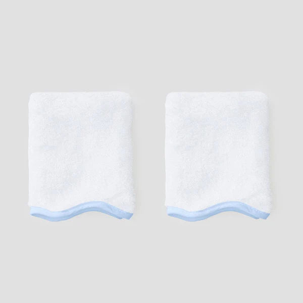 SCALLOP WASHCLOTH PAIR