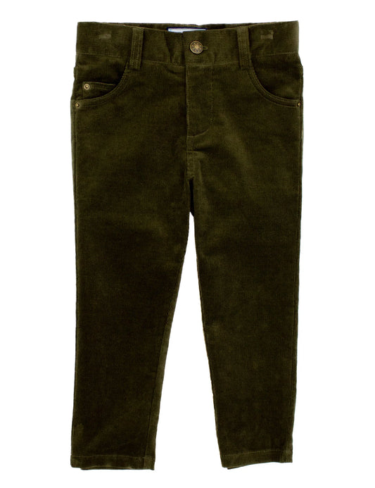 PINWHALE CORD PANT OLIVE