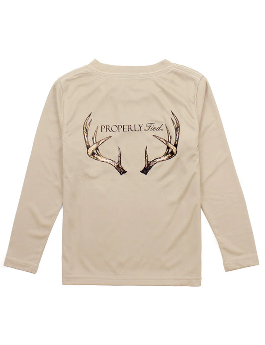 PERFORMANCE LS SHIRT ANTLERS SAND