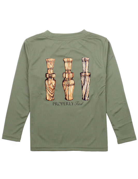 PERFORMANCE LS TEE DUCK CALLS OLIVE