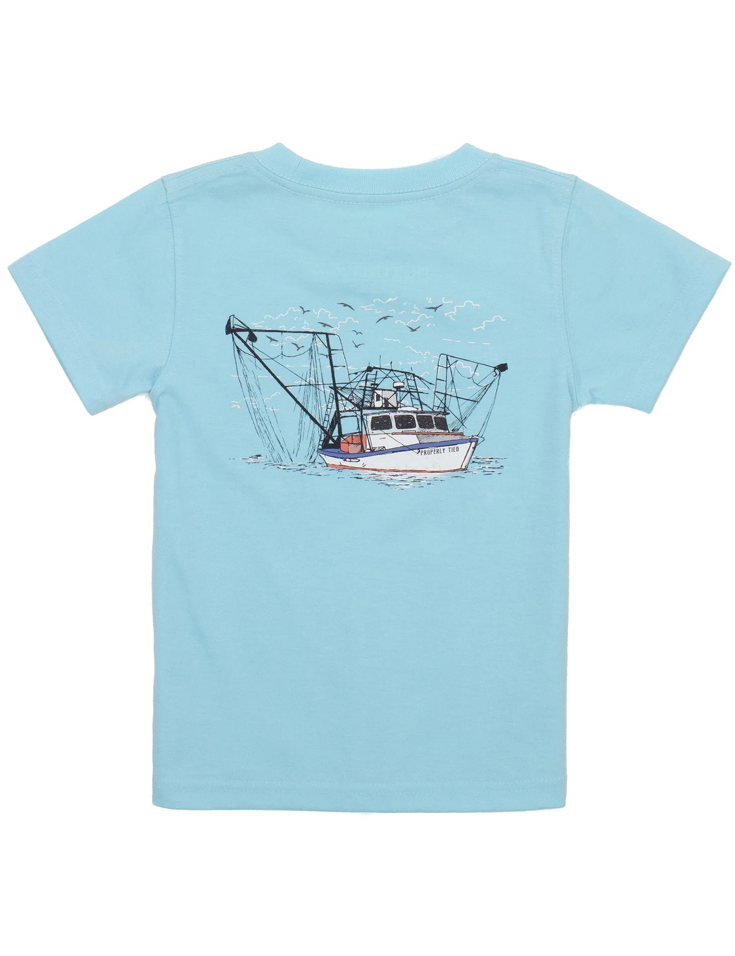 SHRIMP BOAT TEE POWDER BLUE