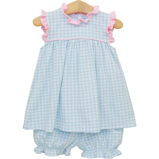 MEREDITH BLOOMER SET LT BLUE GING/PINK