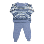 CHAMBRAY INFANT FAIR ISLE JOGGER SET