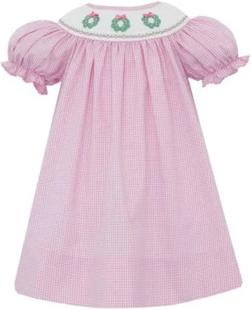 PINK WREATHS PINK GINGHAM BISHOP