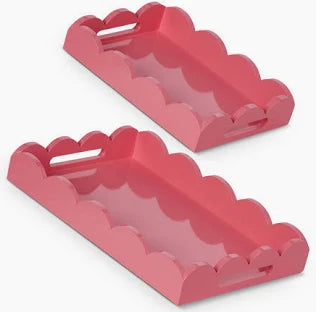 BUBBLEGUM SCALLOPED TRAY