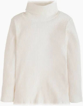 SOLID RIB TURTLENECK IVORY