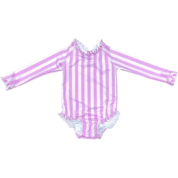 LEIGHTON RASHGUARD PINK STRIPE