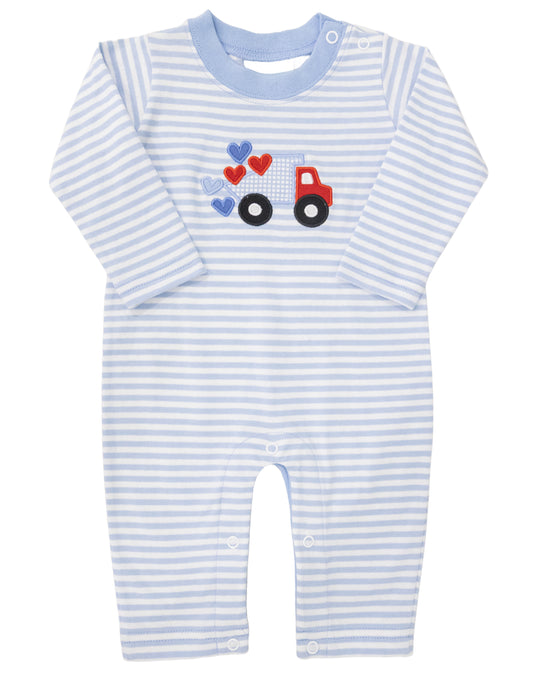 HEARTS DUMPTRUCK ROMPER