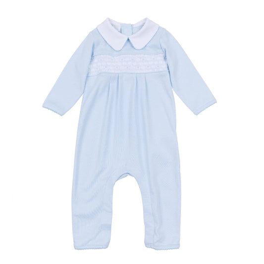 WILLOW AND WALKERS SMOCKED COLLAR PLAYSUIT