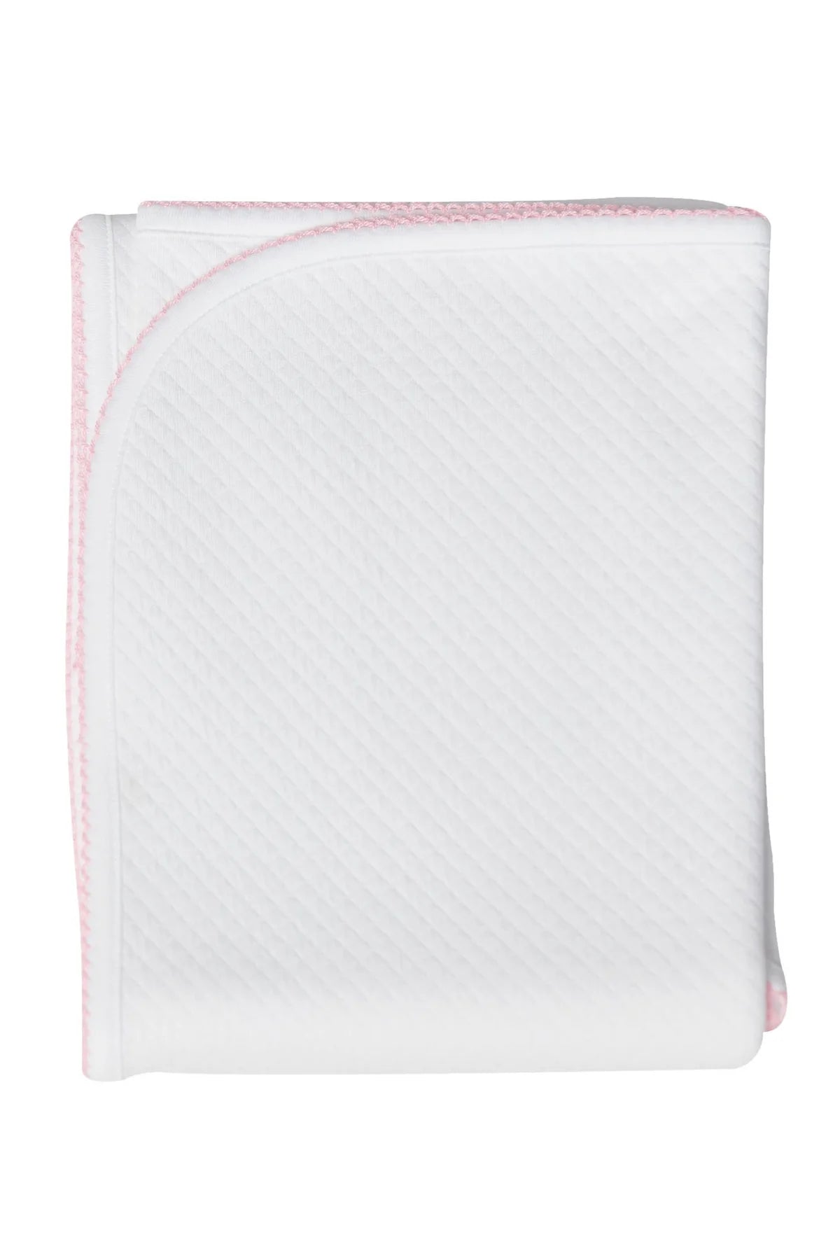 NP MILANO BABY BLANKET PINK TRIM