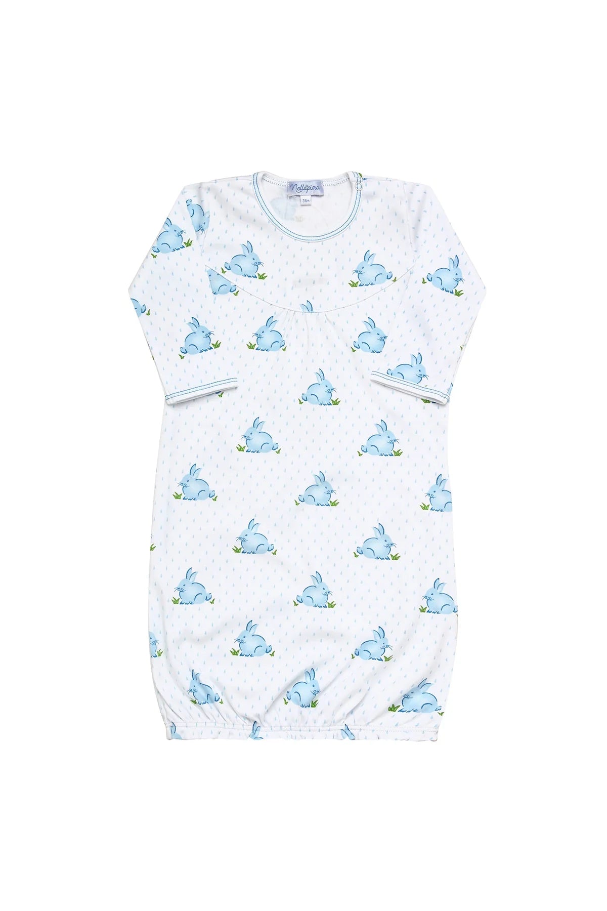 BLUE BUNNY BABY GOWN